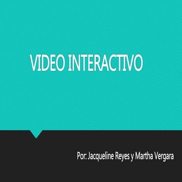 Video interactivo | PPTX