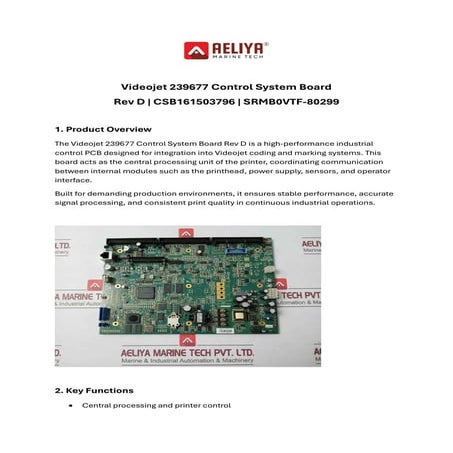 Videojet 239677 Control System Board.pdf