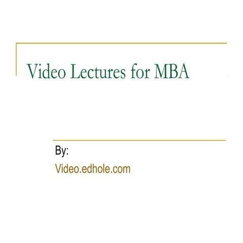 Video lecture in India
