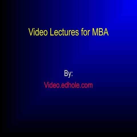 free Video lecture