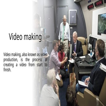 Video making PPT  for class VIII which help them.