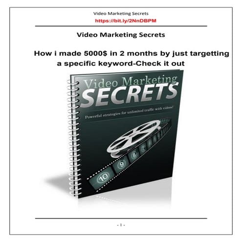 Youtube Video marketing secrets