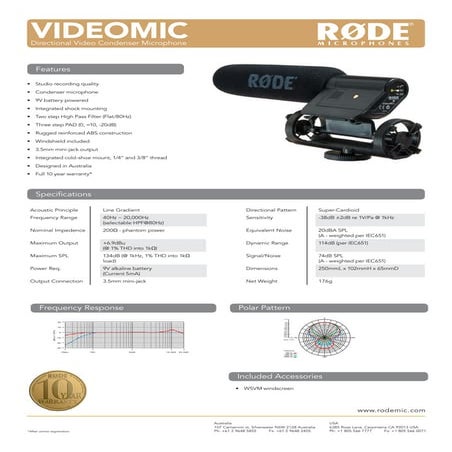 Rode Videomic | PDF