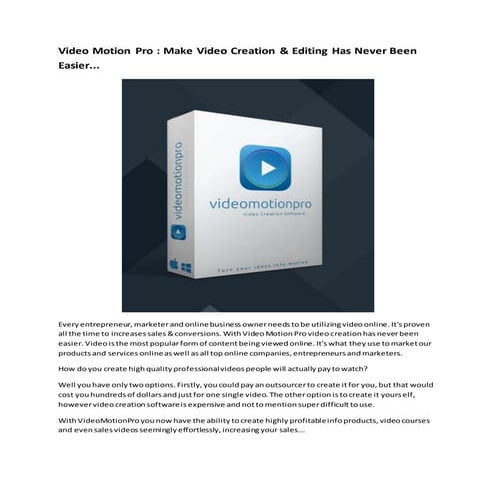 Video motion pro