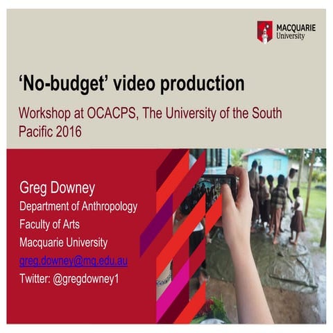 No-Budget video production workshop