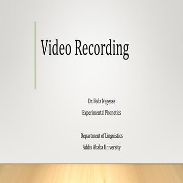 Video recording