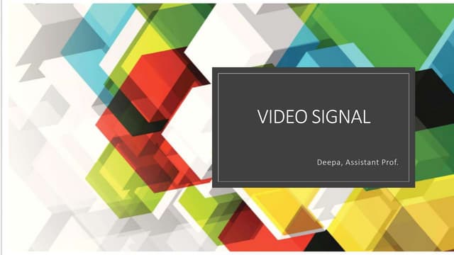 Video signal-ppt