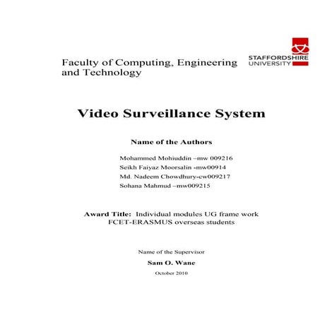 Video Surveillance System