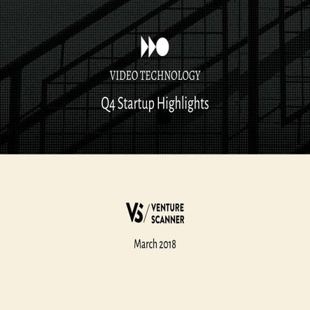 Video Tech Q4 2017 Startup Highlights