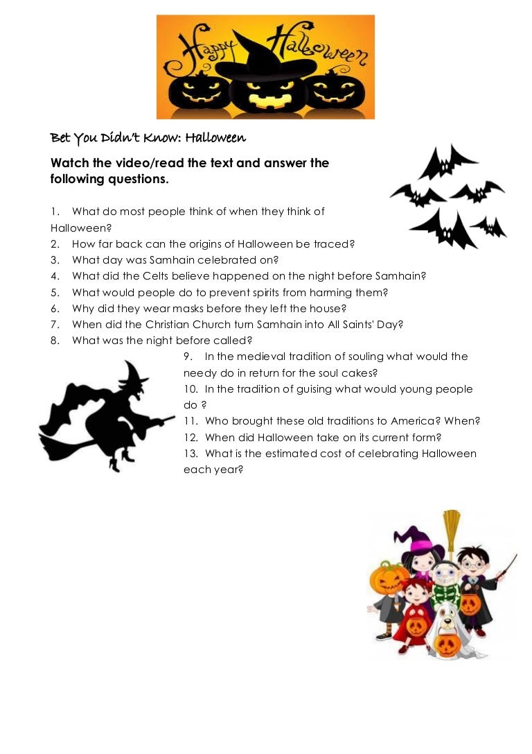 Video questions halloween