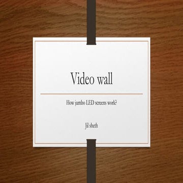 Video walls | PPTX
