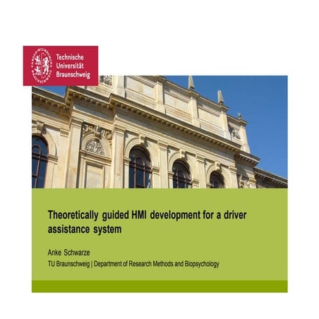 Theoretically guided HMI development for a driver assistance system