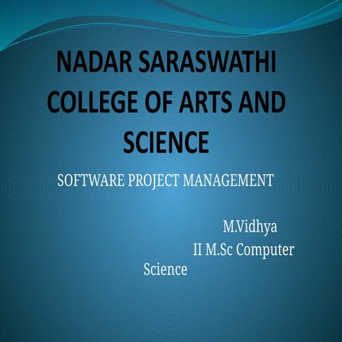 Software project management, computer science | PPT