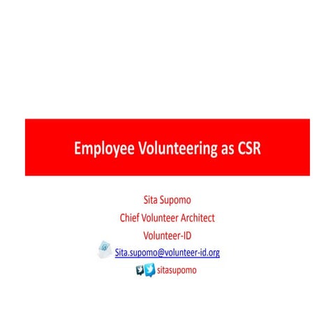 Employee Volunteering as CSR
