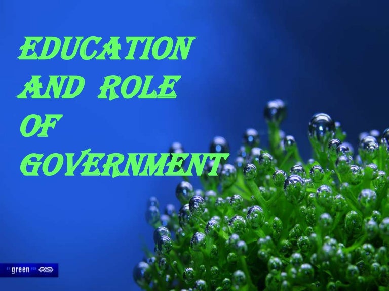 Education And Role Of Government