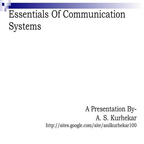Vidyalankar final-essentials of communication systems