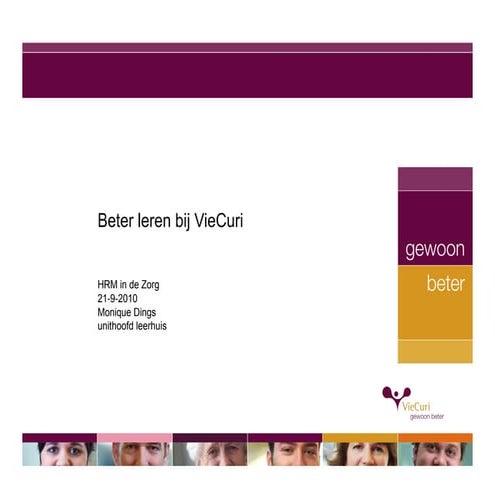 VieCuri e-learning | HRM in de Zorg 2010