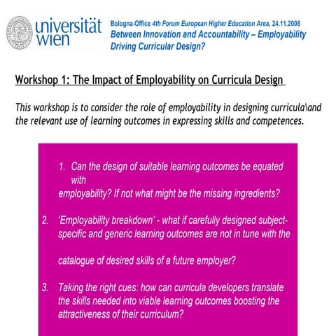 Vienna Bologna Forum  Stephen Adam