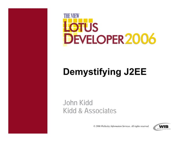 Demystifying J2EE