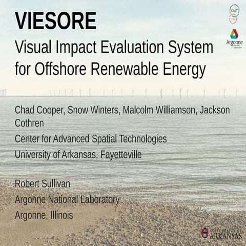 VIESORE - Visual Impact Evaluation System for Offshore Renewable Energy