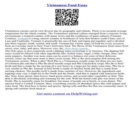 Vietnam Culture Essay