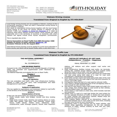 Vietnam Driving License & Traffic Law Vietnam
