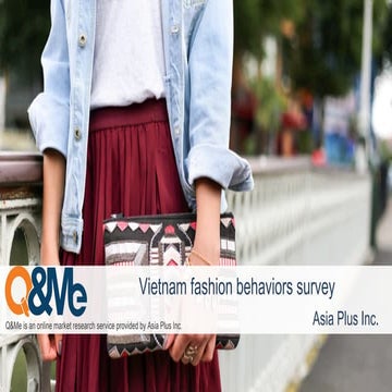 Survey about Vietnamese behaviors about fashion