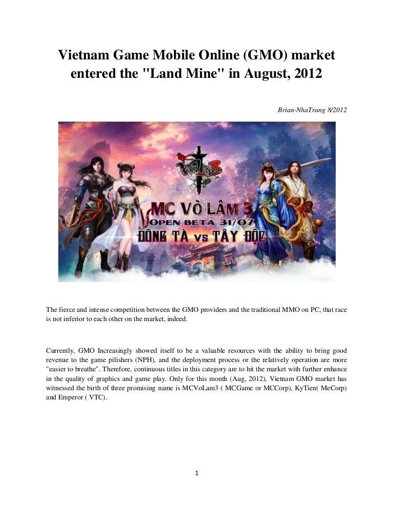Vietnam Online Mobile Game on August 2012