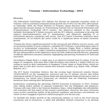 Vietnam – Information Technology – 2015