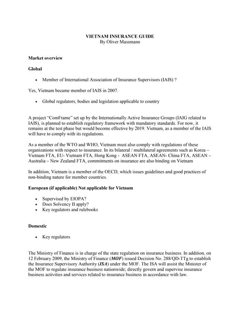 Country Update Vietnam Insurance - updated | PDF