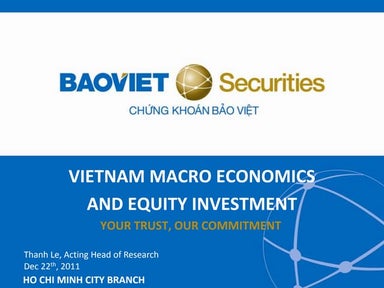 Vietnam Macro And Equity Market 2011 Dec22