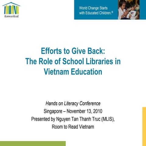 Vietnam Room to Read presentation