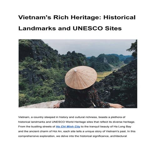 Vietnam's Rich Heritage_ Historical Landmarks and UNESCO Sites.pdf