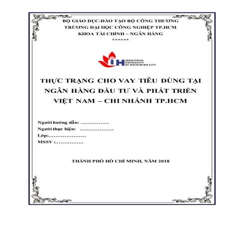 Đề tài: Cho vay tiêu dùng tại Ngân hàng Việt Nam Thịnh Vượng, HAY!