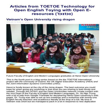Vietnam’s Open University rising dragon