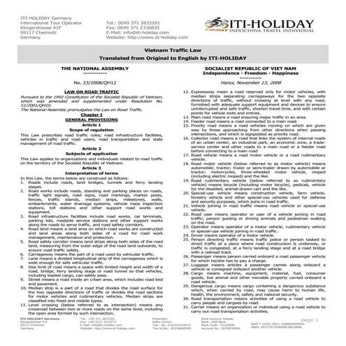 Vietnam Traffic Law