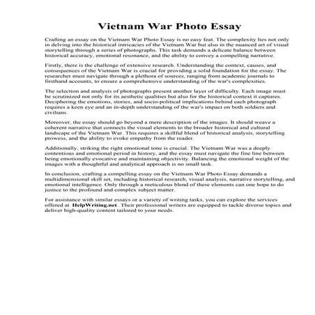 Vietnam War Photo Essay. Vietnam War Photo Essay