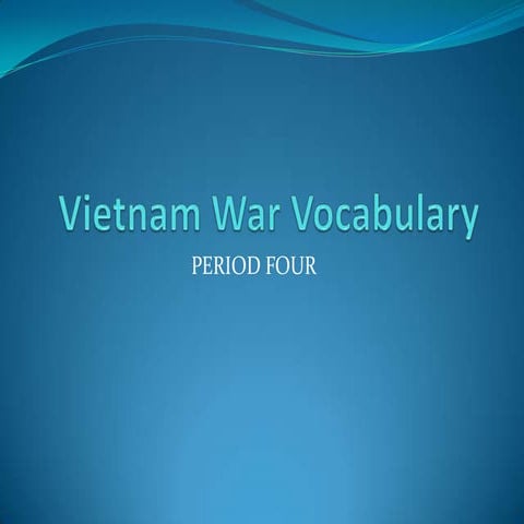 Vietnam war vocabulary