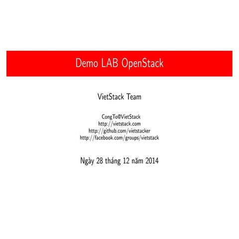 [Vietstack meetup 1st] demo openstack juno