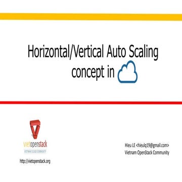 VietOpenStack meetup 7th  Auto-scaling