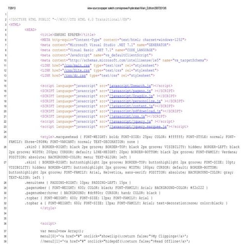 View source epaper.sakshi