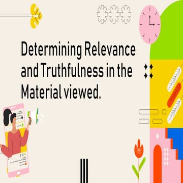 VIEWED.pptx DETERMINING RELEVANCE IN THE MATERIAL VIEWED