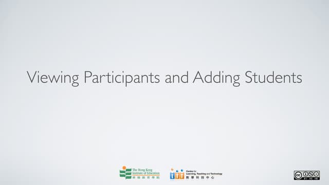 Viewing partcipants and adding students
