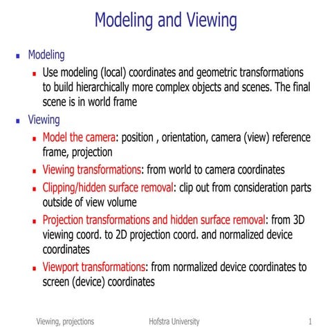 viewing-projection powerpoint cmputer graphics