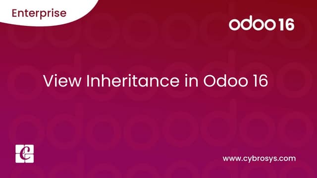 View Inheritance in Odoo 16