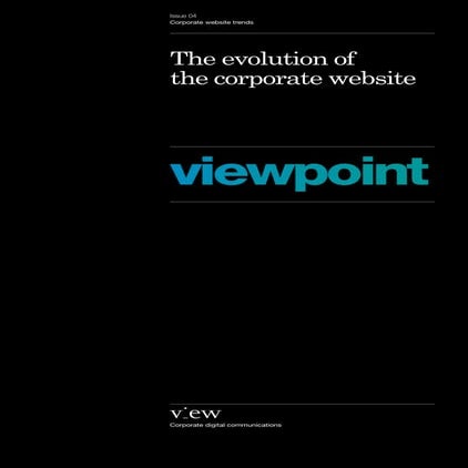 View point4  - the evolution of the corporate website