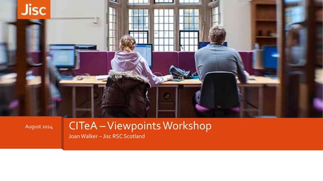 CIT-eA project - Viewpoints  Workshop - Introductory Presentation