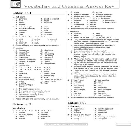 Viewpoints 1 extension answer key