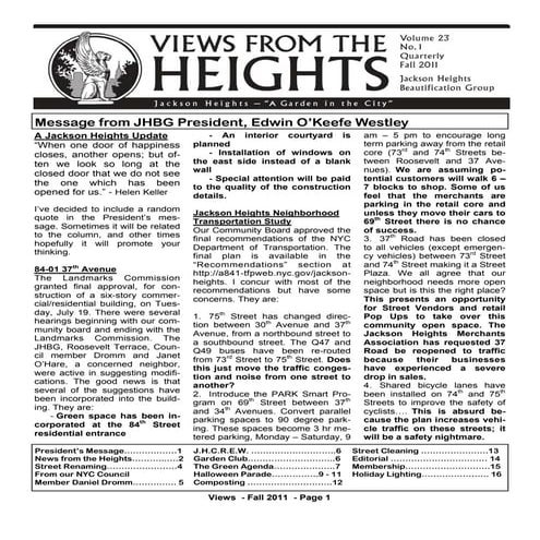 Views from the Heights - Fall 2011