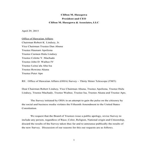 MAUNA KEA - THE THIRTY METER TELESCOPE - LOOKING TO THE FUTURE